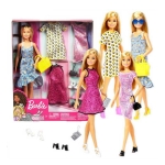 Stilvolle Barbie-Puppe komplett für Mädchen, in einer Box mit Ersatzkleidung