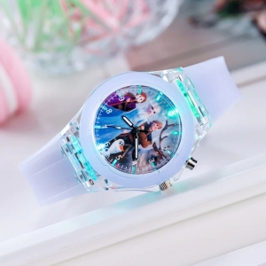 LED-Schneekönigin-Uhr für modische Mädchen