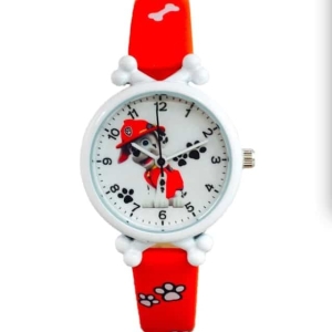 Chase Pat Patrouillen-Uhr für modische Mädchen in Rot und Weiß