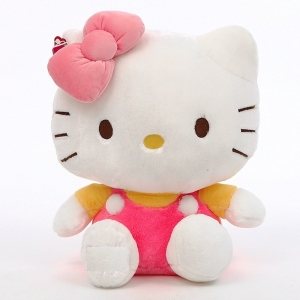 Modisches Hello Kitty Plüschtier für Mädchen mit einer kleinen rosa Schleife