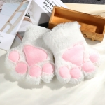 Handschuh mit Kätzchenpfote für Mädchen in Weiß und Rosa mit einem Buch