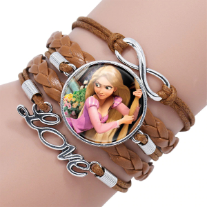 Disney Prinzessinnen Rapunzel Armband für Mädchen mit weißem Hintergrund