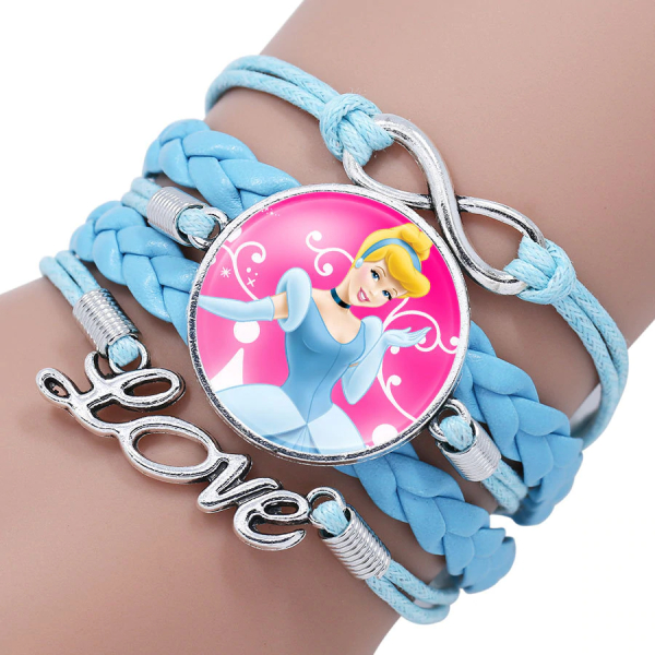 Disney Princess Cinderella Armband für Mädchen mit weißem Hintergrund