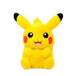 Pikachu Plüsch-Rucksack für Mädchen in Gelb, Schwarz und Rot