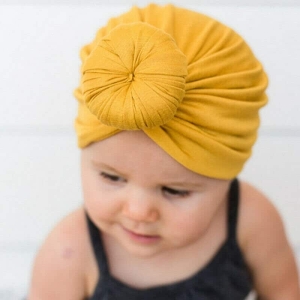 Modische Winter-Turbanmütze für Neugeborene