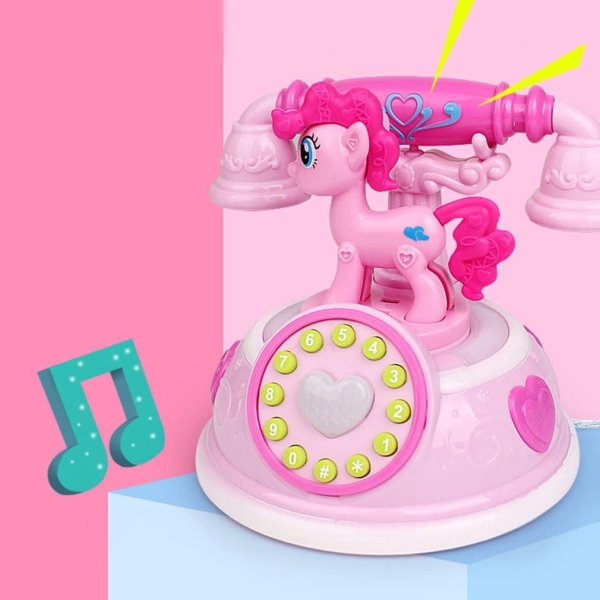 Musikalisches Telefonspielzeug für Mädchen in modischem Rosa