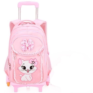 Dreiteiliges Taschenset für kleine Mädchen, rosafarben mit einem Muster. Gute Qualität und sehr originell