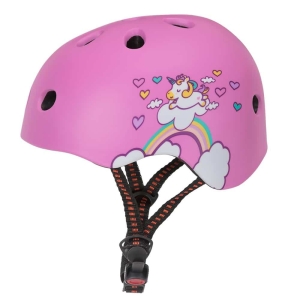 Fahrradhelm mit Einhornmotiv für Mädchen rosa