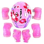 7-teilige rosafarbene Fahrradausrüstungssets für Mädchen komplett mit modischem Design