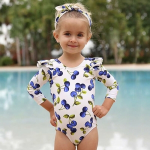 Badeanzug mit Kirschmuster für modische Mädchen
