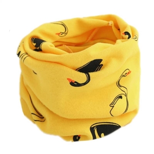Winterschal aus Baumwolle für Mädchen in Gelb und Schwarz