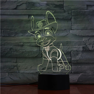 Rocky Pat Patrouille 3D LED-Lampe für trendige Mädchen