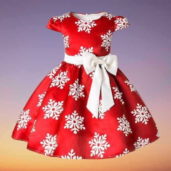Robe-de-Princesse-en-Soie-pour-Fille-Brod-e-et-l-gante-Fleurs-Costume-Id-al-removebg Modisches Prinzessinnenkleid mit Schneeflocken für Mädchen in Rot