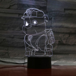 Ruben Pat Pat Patrol 3D LED-Lampe für Mädchen in einem Haus