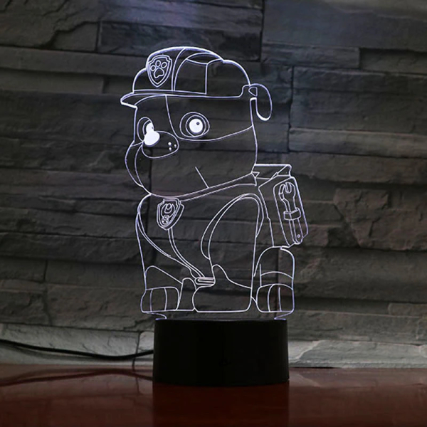 Ruben 1 Ruben Pat Pat Patrol 3D LED-Lampe für Mädchen in einem Haus