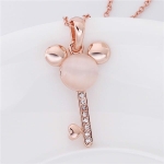 Halskette mit Schlüsselanhänger im Mickey-Mouse-Stil mit Perlen