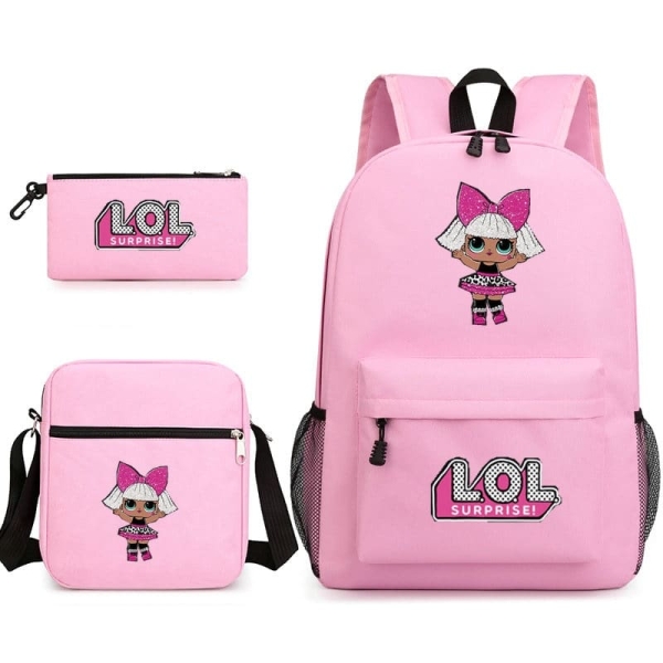 LOL Surprise Rucksack für Mädchen - 3-teiliges Set in mehreren modischen Farben