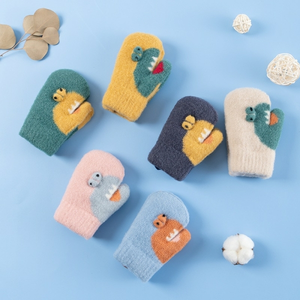 Winterhandschuhe mit warmem Cartoonmuster für Mädchen mehrere Farben