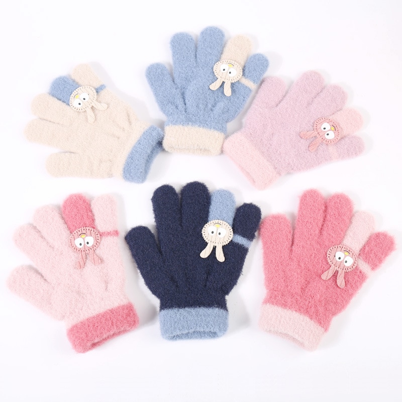 Winterhandschuhe für Mädchen mit Kaninchenmotiv, kältebeständig, verschiedene Farben