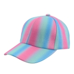 Mütze für Mädchen mit Farbverlauf in grün, blau und rosa