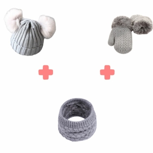 winterpaket für Mädchen: Handschuh + Schal + Mütze