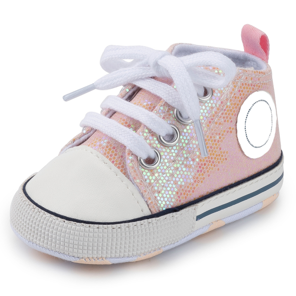 Converse für Mädchen in Rosa mit Glitter und weißen Schnürsenkeln