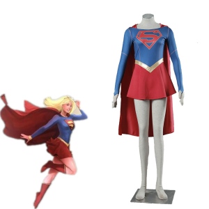 Supergirl-Kostüm für Mädchen mit weißem Hintergrund